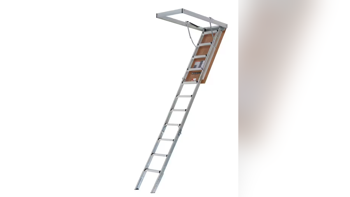 Replace aged woody attic ladders pinch this sturdier option.