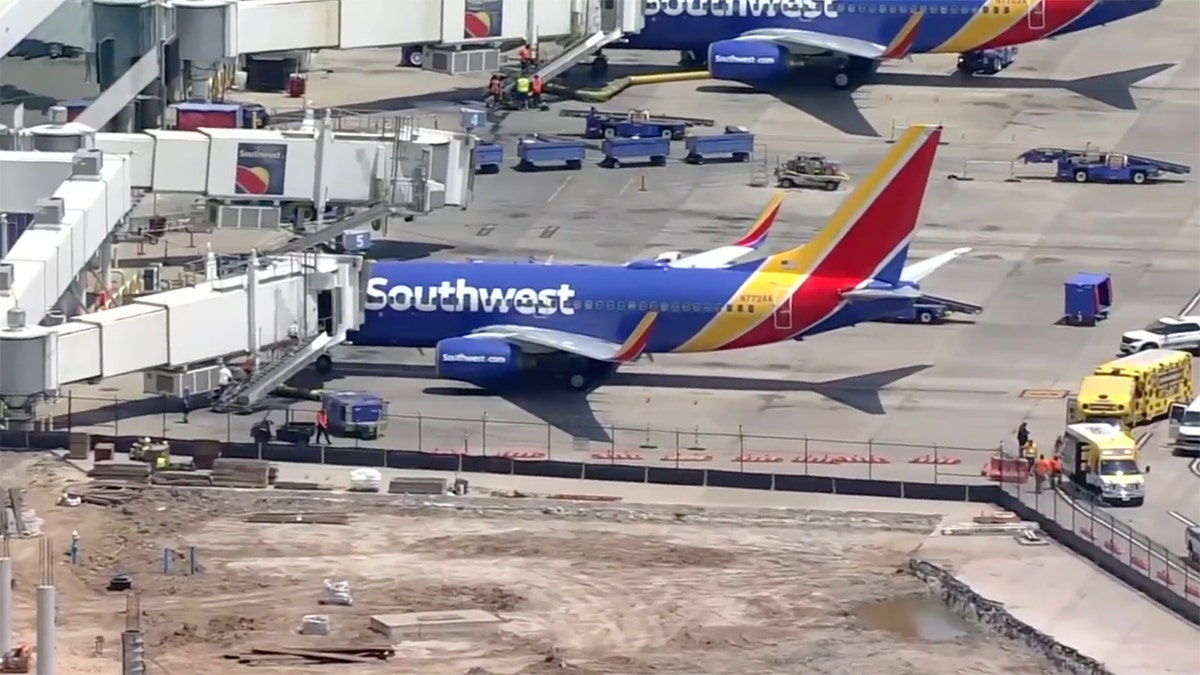 Southwest Plane reports the engine problem, returns to Houston airport