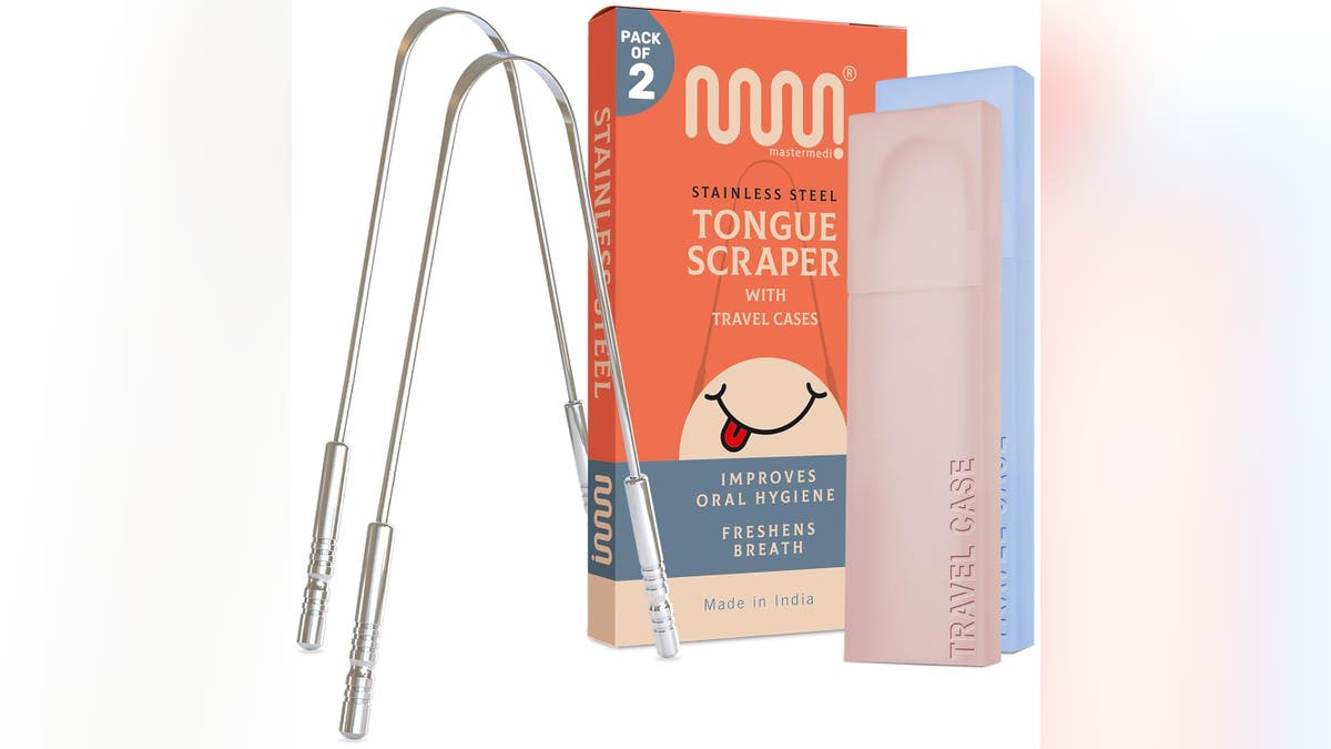 Use a tongue scraper to remove bacteria for better smelling breath.