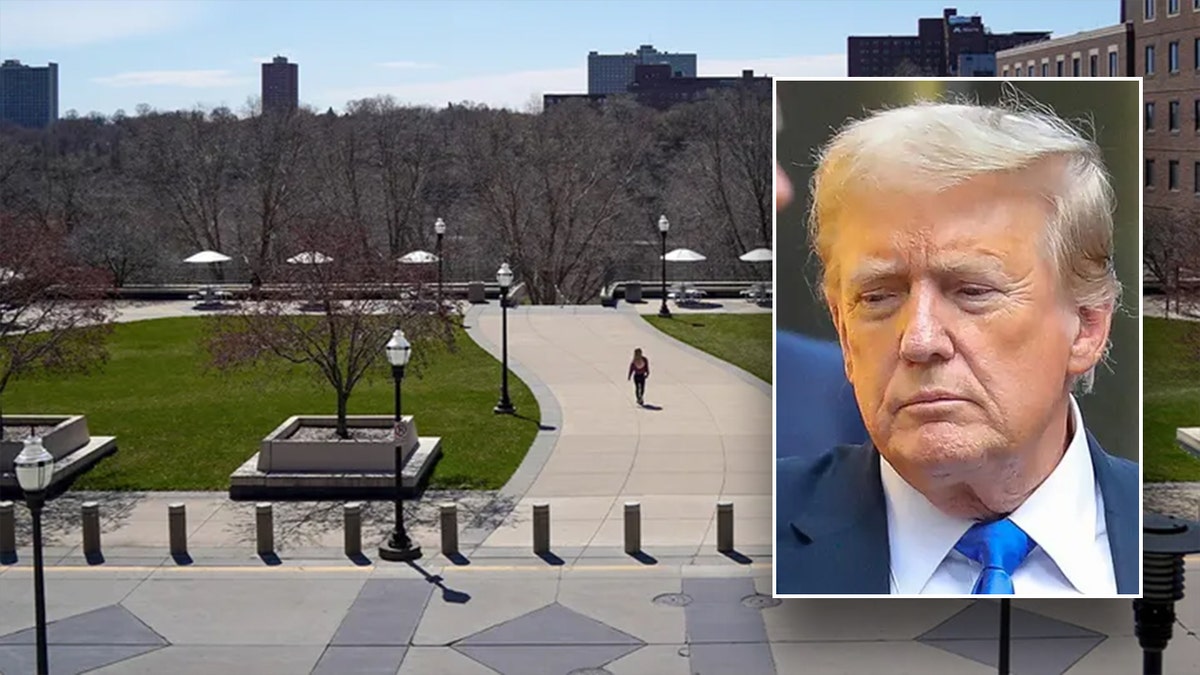 split photo of trump, university of minnesota