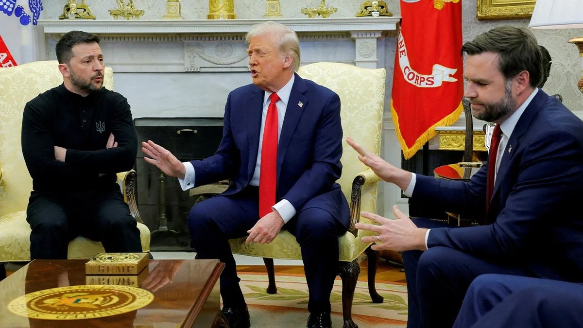 President Donald Trump and Vice President JD Vance met with Ukrainian President Volodymyr Zelensky at the White House in February.