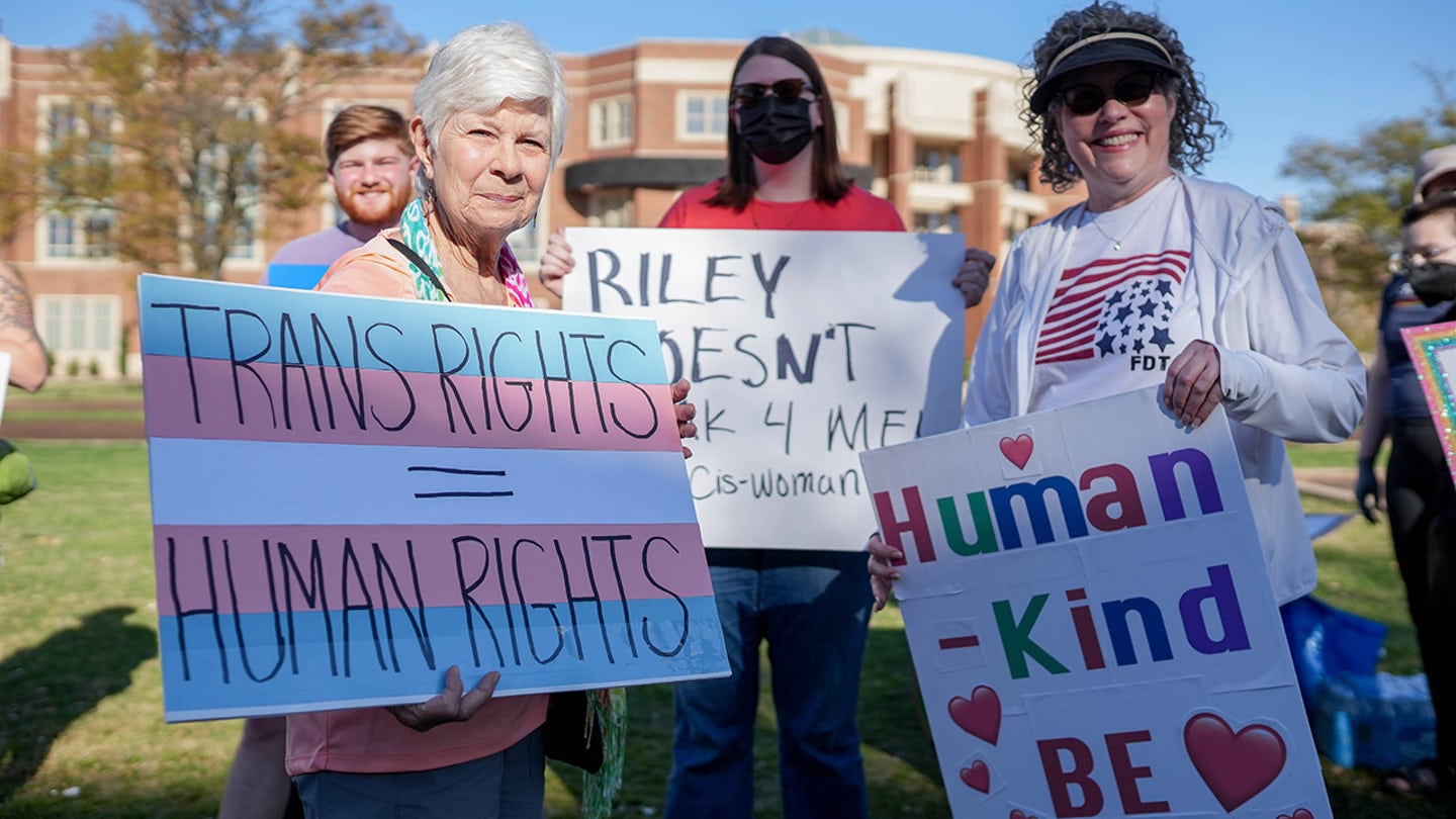 trans rights protesters