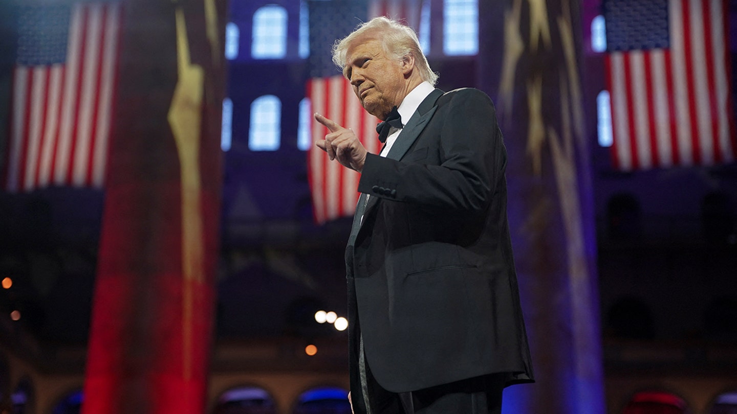 trump on stage