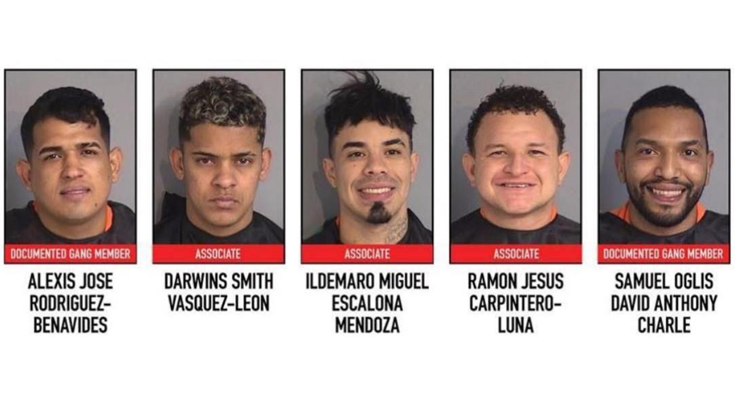 5 alleged Tren de Aragua gang members charged in retail thefts, including 1 seen sobbing in police interview