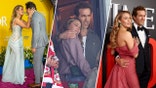 Side by side photos of Blake Lively and Ryan Reynolds looking romantic at three different events