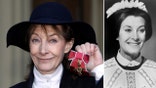 side by side close ups of Jean Marsh and Jean Marsh in black and white