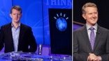 Ken Jennings on set with Watson side by side Ken Jennings smiling