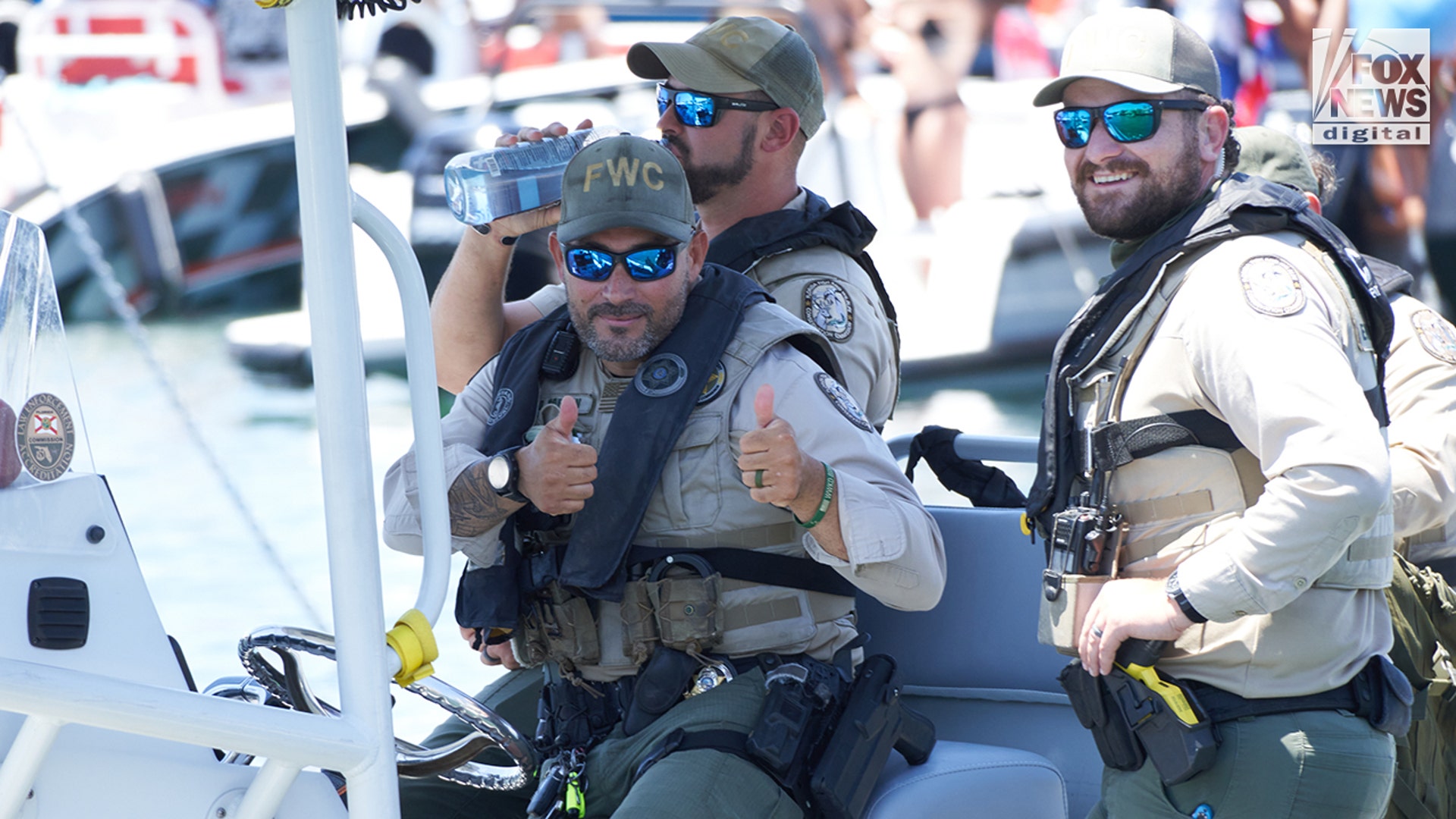 FWC officers patrol the lake during celebrate spring break in Florida.