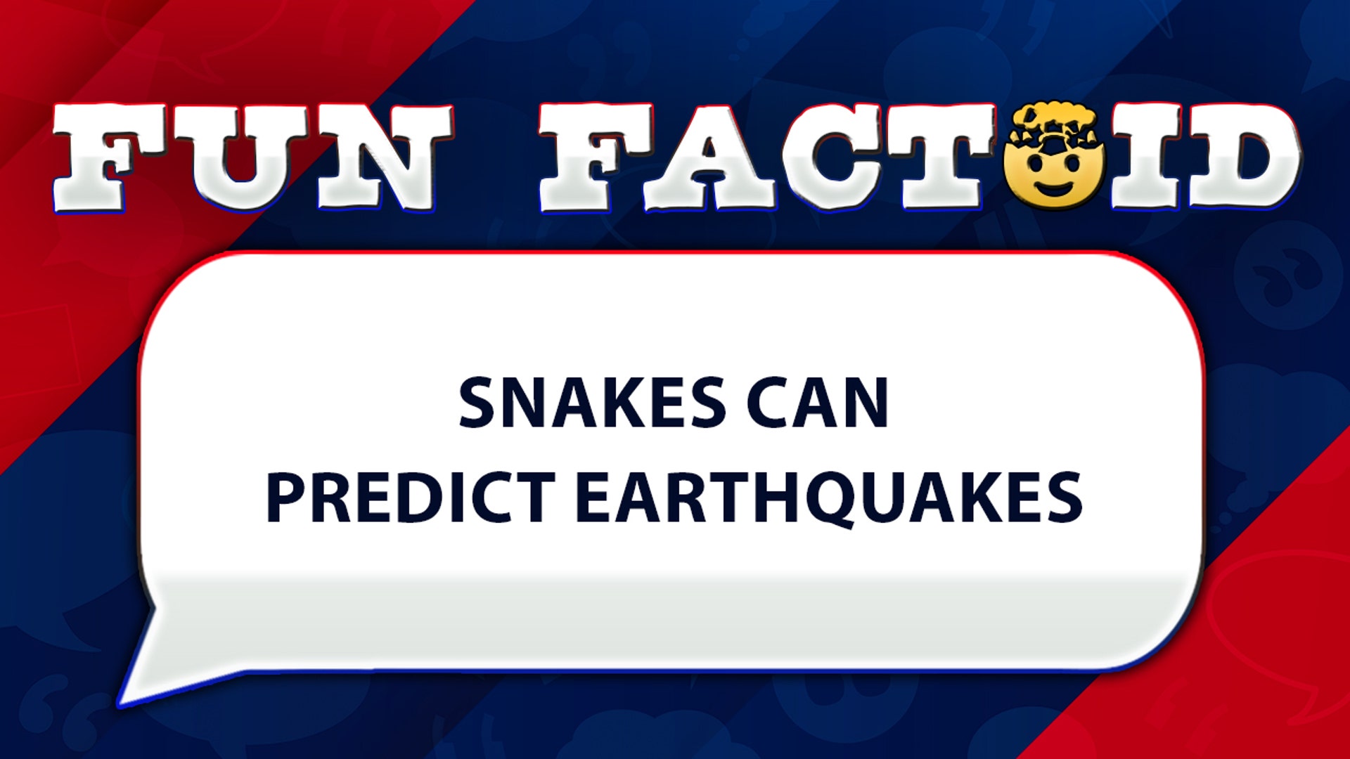 snakes can predict earthquakes