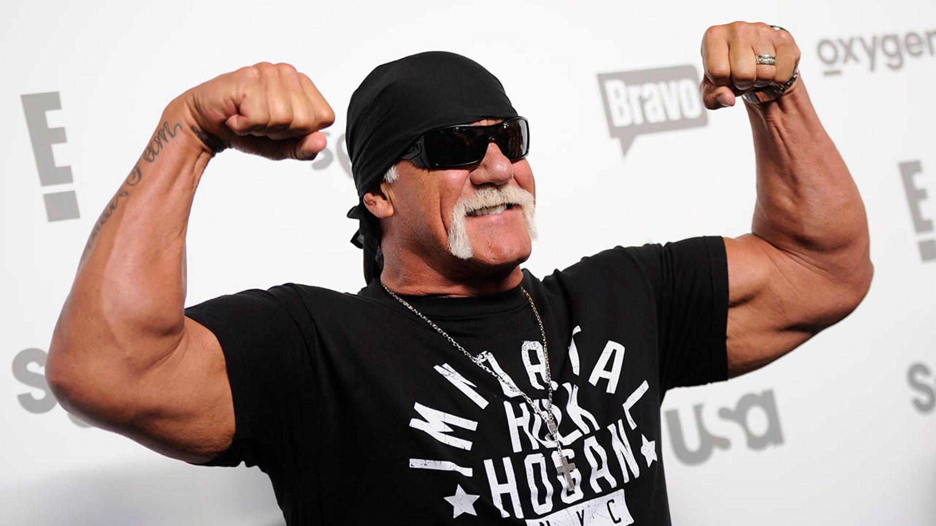 Hulk Hogan poses