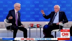 Bernie Sanders scolds CNN during town hall with Anderson Cooper for not talking healthcare