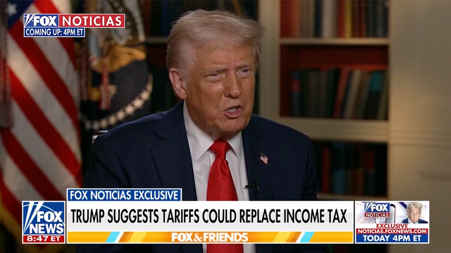 Trump says there's a 'real chance' tariffs could replace income tax
