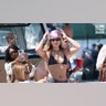 Women in bikinis celebrate spring break in Florida.