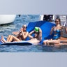 Women in bikinis celebrate spring break in Florida.