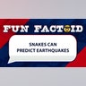 snakes can predict earthquakes