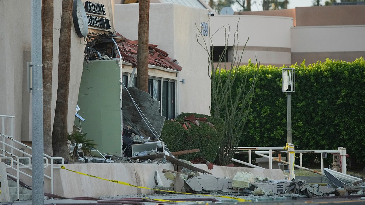 Clinic bombing scene in Palm Springs, Calif.