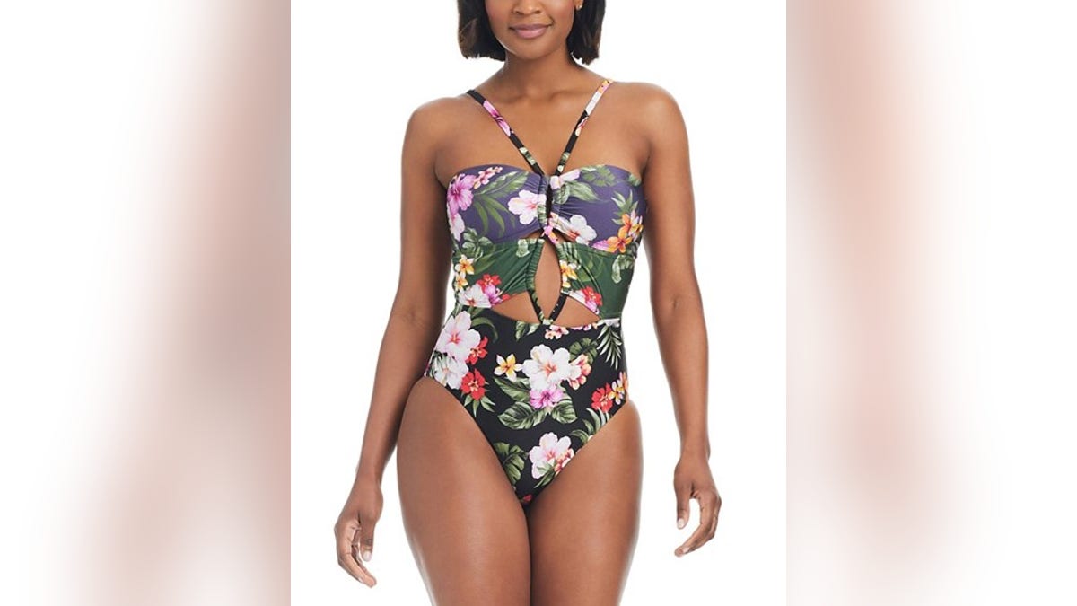 This bathing suit comes in a stunning floral print.