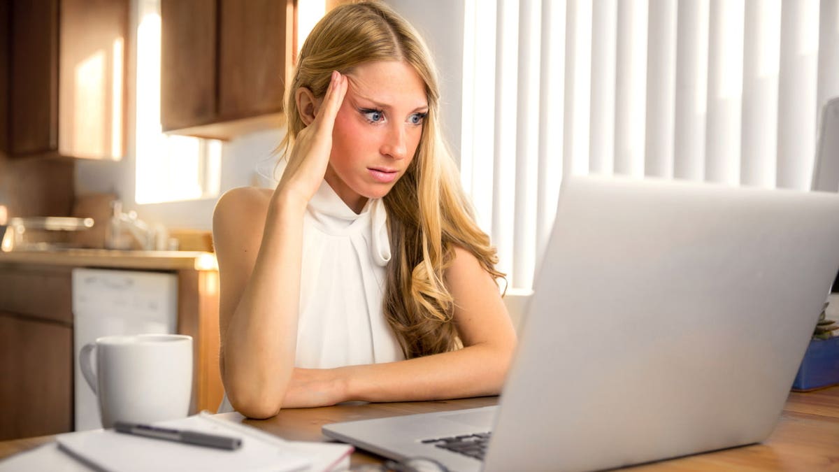 woman at a laptop