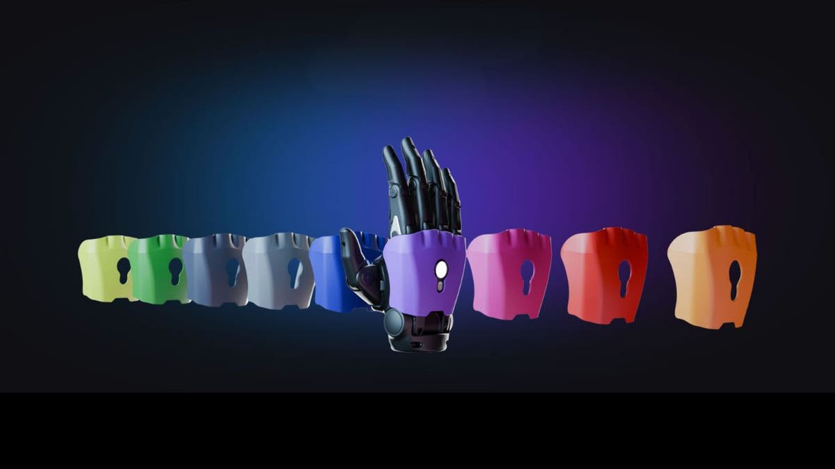 Wireless waterproof bionic arm with 360-degree wrist rotation