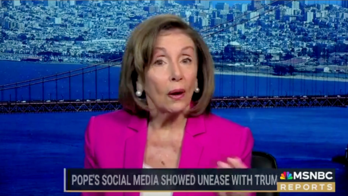 Former Speaker of the House Nancy Pelosi, D-Calif., said Friday that she wants the newly elected Pope Leo XIV to be vocal about opposing mass deportations. (Photo: Grabien screenshot)