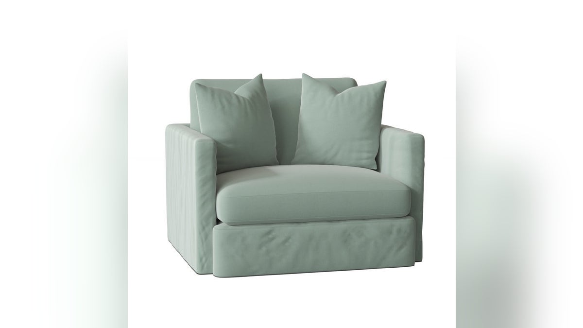 A Wayfair Kian accent chair on a white background