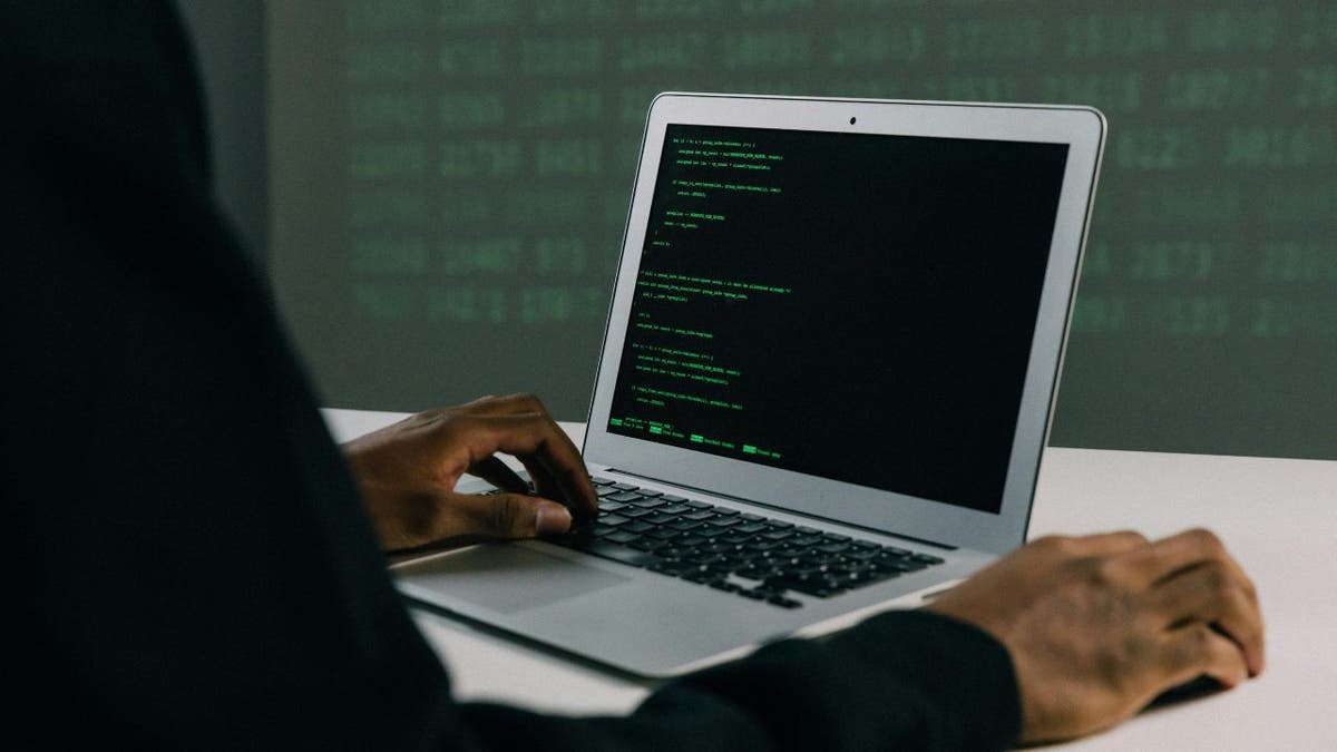 hacker connected laptop