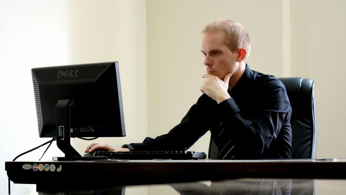 man on pc
