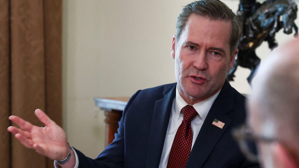 The United States National Security Advisor, Mike Waltz, speaks during a Cabinet meeting at the White House in Washington, DC, USA., April 30, 2025