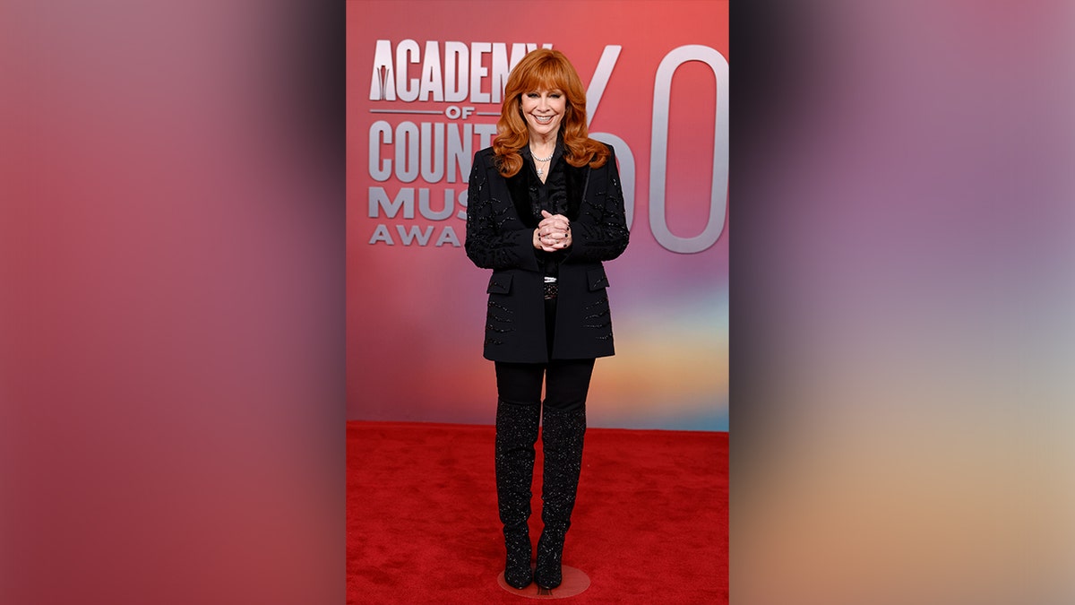 Reba McEntire on the red carpet at the ACMS