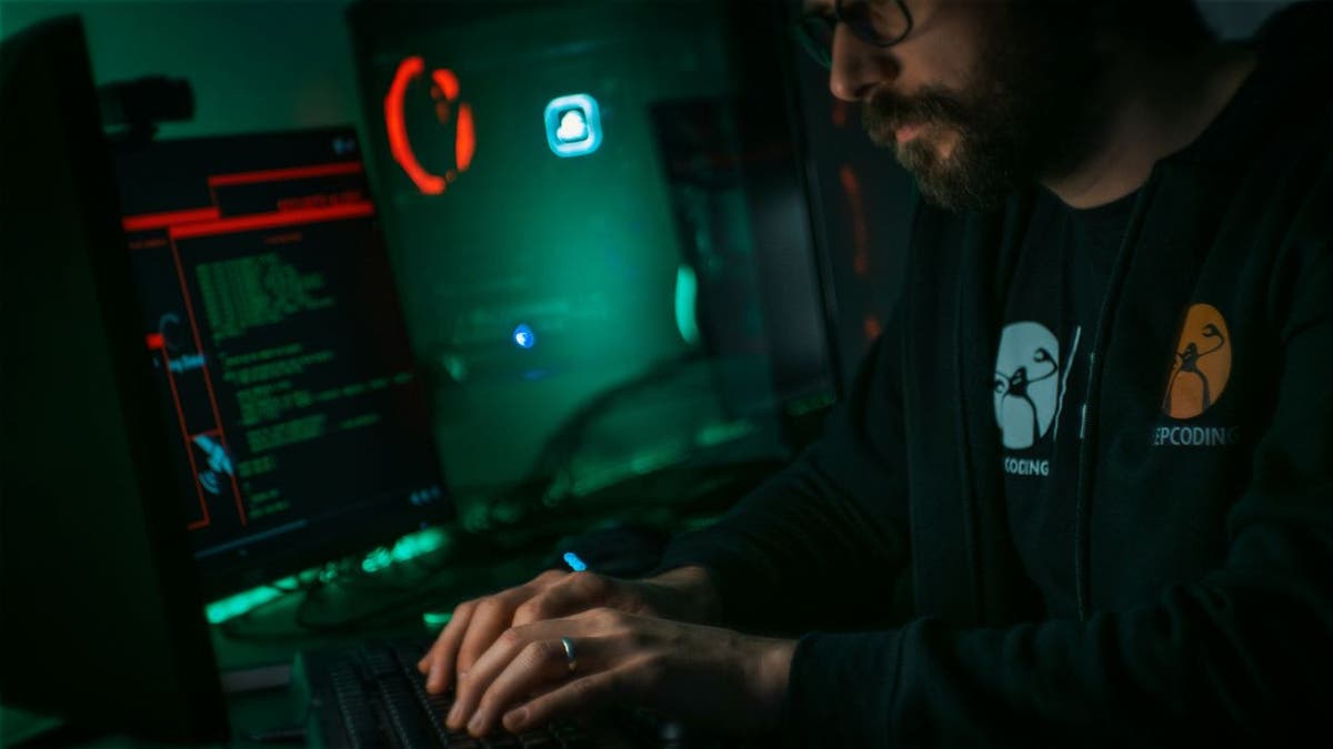 Illustration of a hacker at work