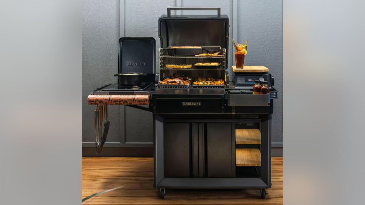Get your dad a high-tech grill with over 800 square inches of cooking space.?