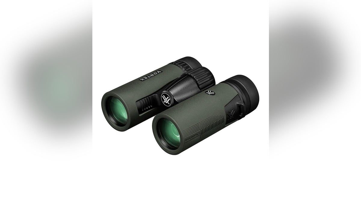 Vortex Optics' Diamondback HD 10x32 binoculars deliver sharp, high-contrast images, essential for spotting game at a distance.