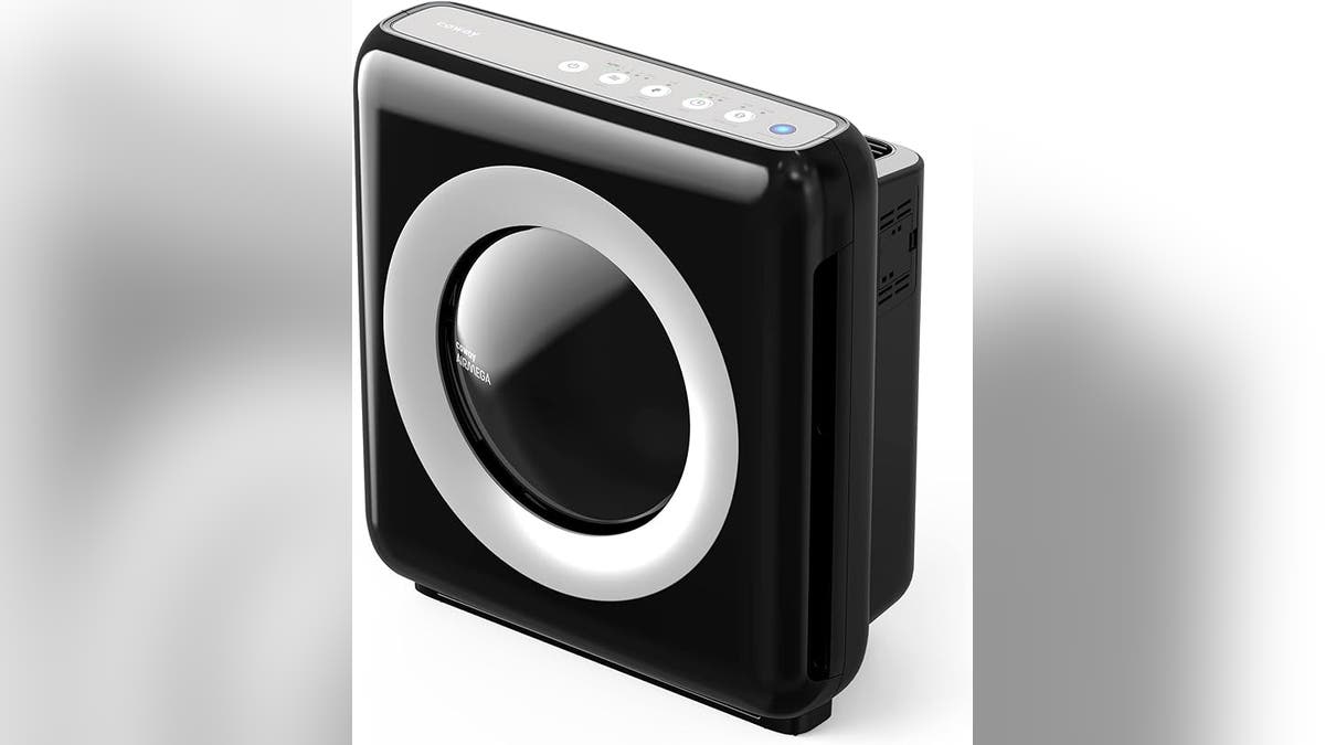 This air purifier is designed to cover spaces up to 361 square feet. 