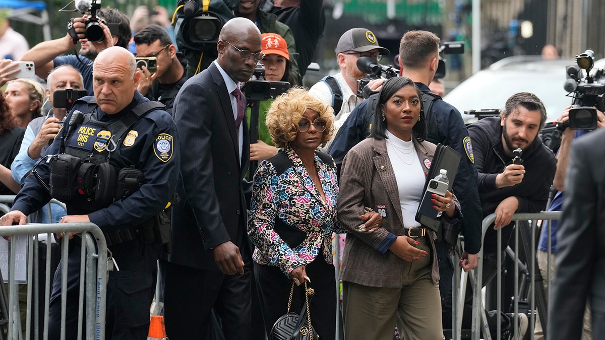 P. Diddy's mother, Janice Combs, outside of court.