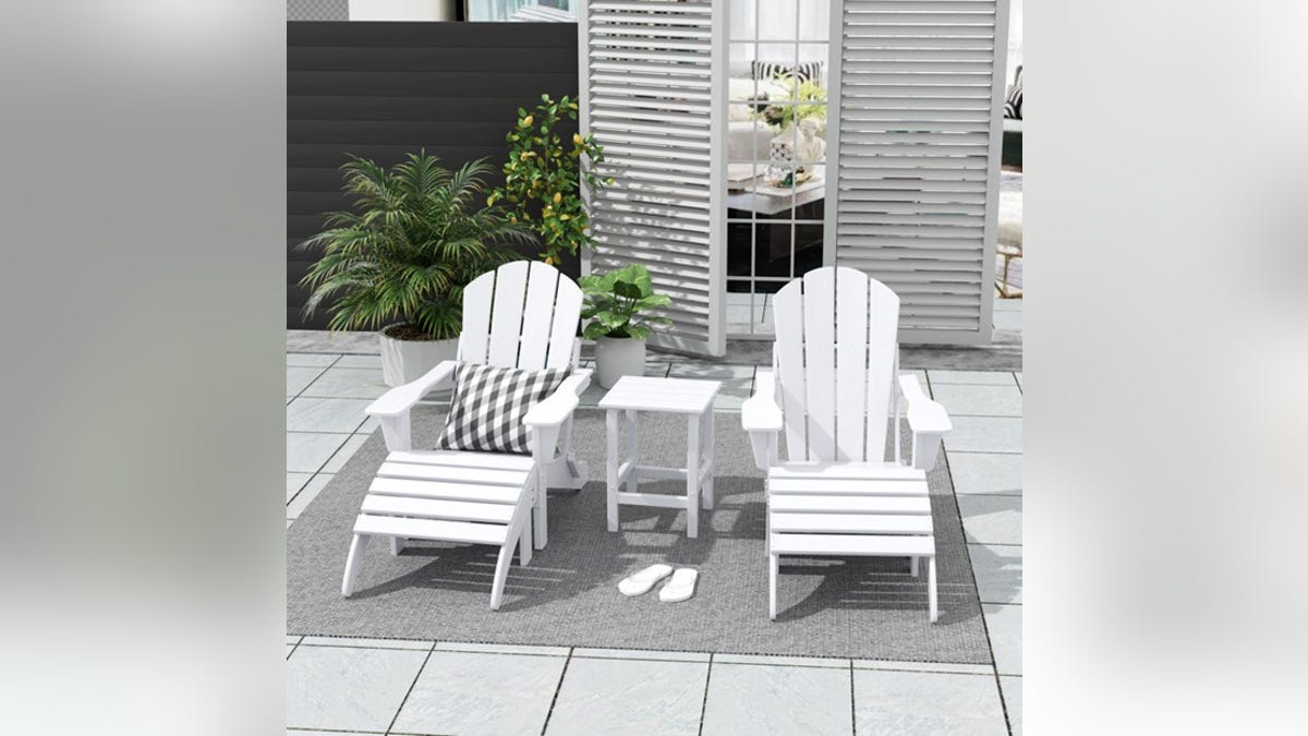Relax in style with an Adirondack chair. 