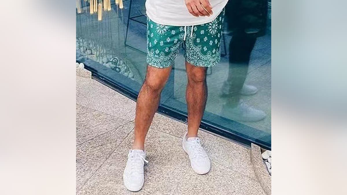A pair of paisley shorts that are great for any activity. 