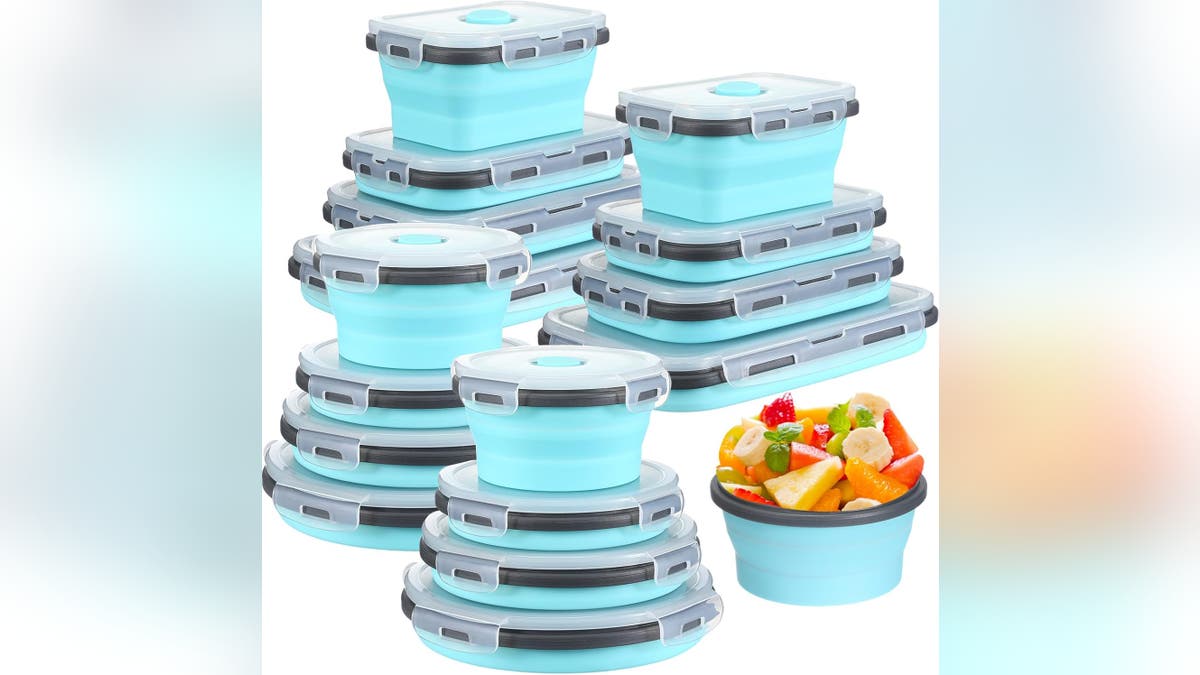 Keep your food fresh but save on space with collapsible containers. 