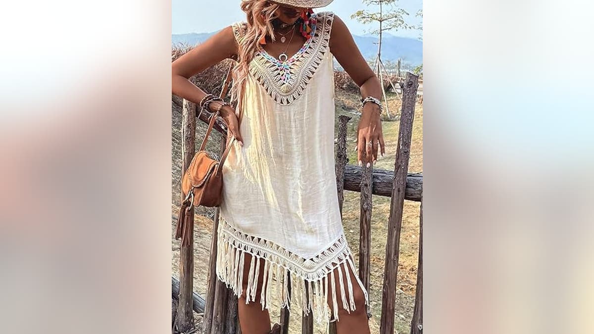 Enter your boho era with this cover-up dress. 