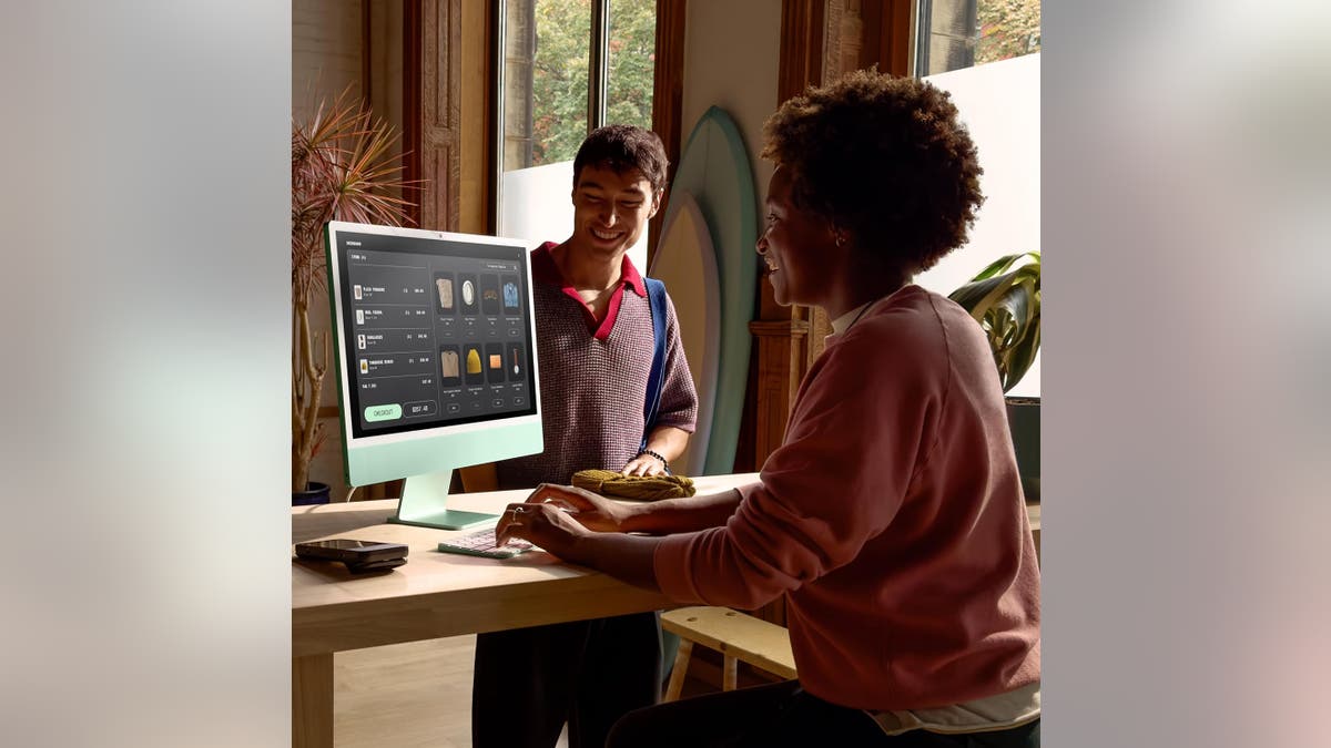 A thin desktop with a bright, clear screen.?