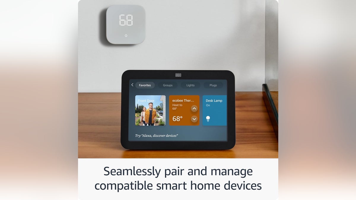 The Amazon Echo Show 8 is a smart device that allows Dad to make video calls, manage his schedule and even control smart home devices.