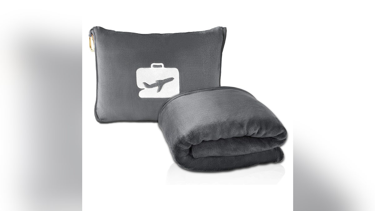 Get a travel blanket and pillow all in one.?