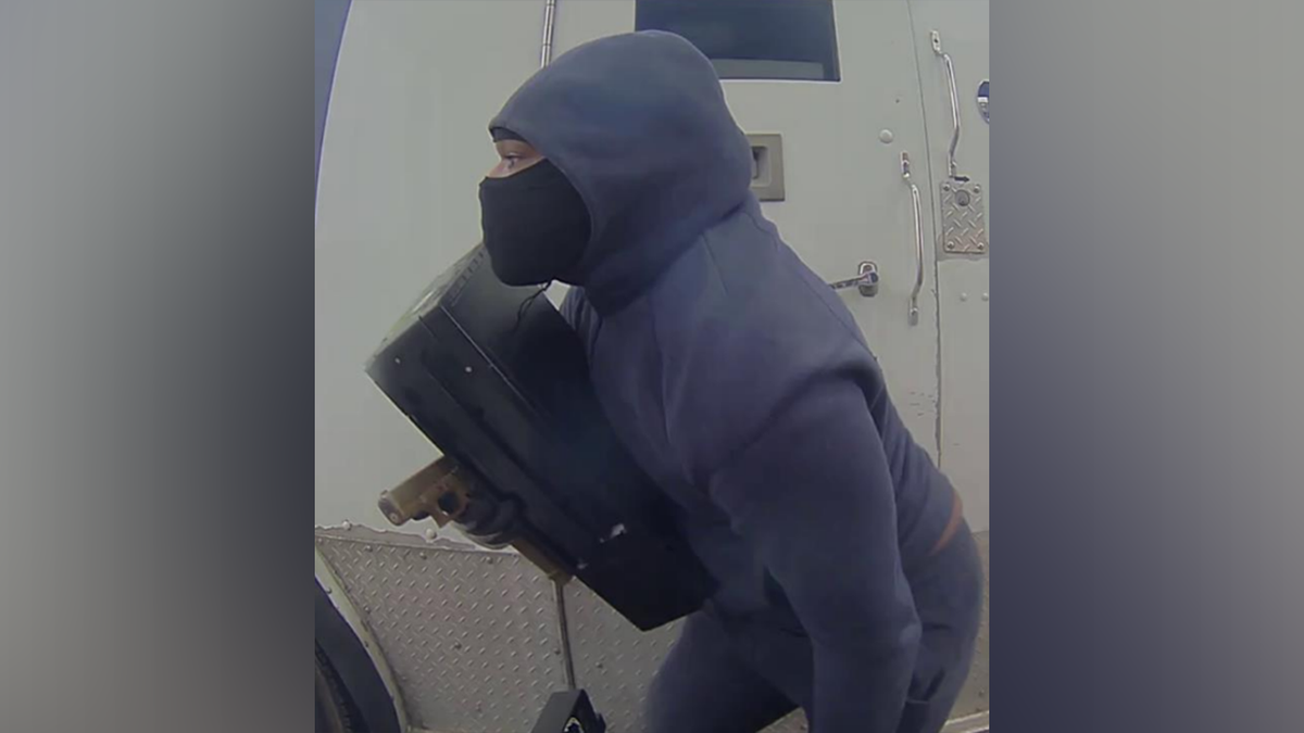 Suspect in mask
