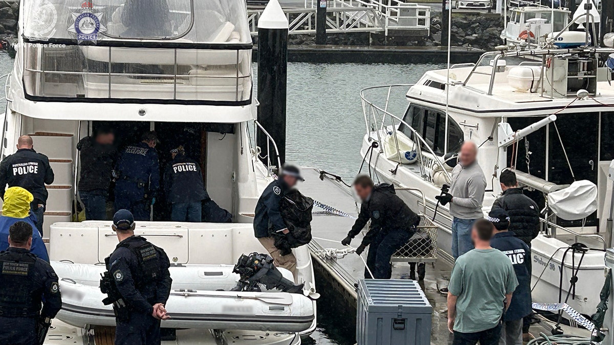 authorities seizing cocaine disconnected boat