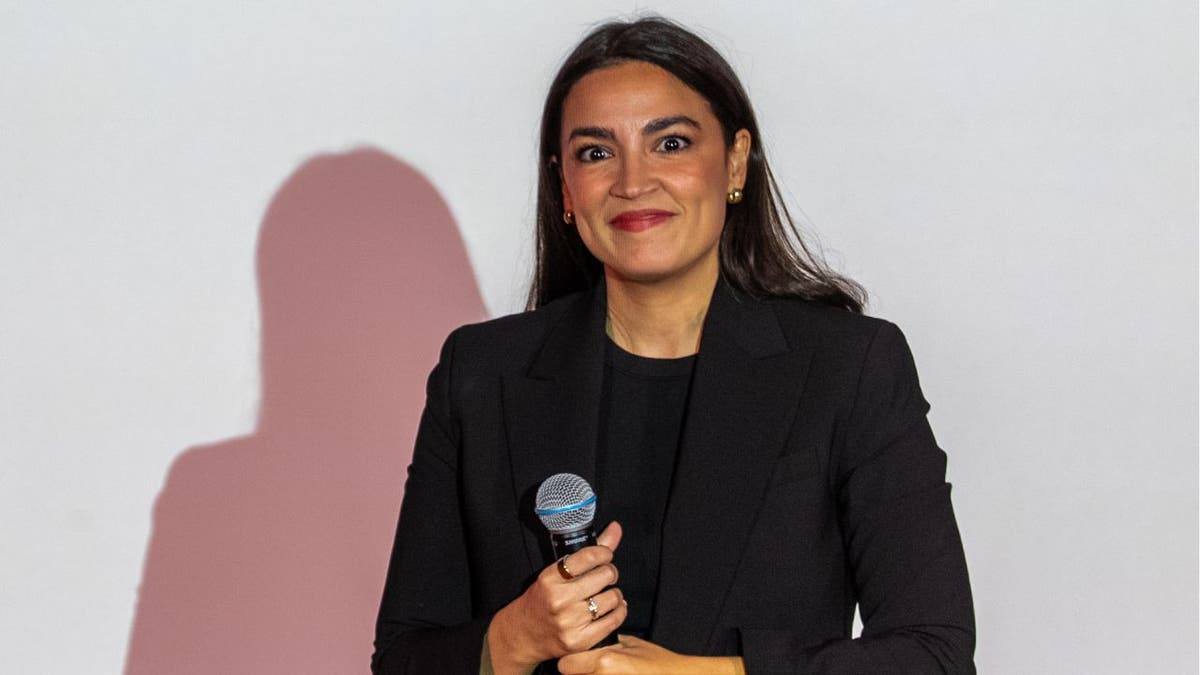 Rep. Alexandria Ocasio-Cortez (D-NY) speaking at a town hall in Queens