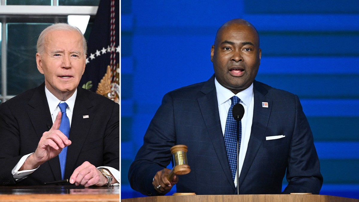 Joe Biden and Jaime Harrison
