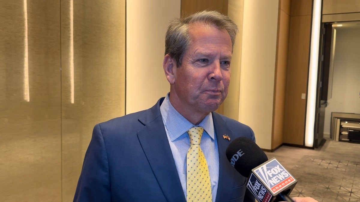 Brian Kemp speaking to Fox News