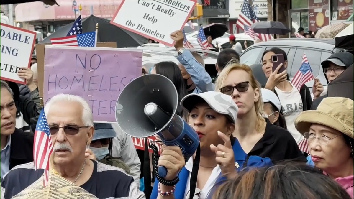 people speaking during massive protest