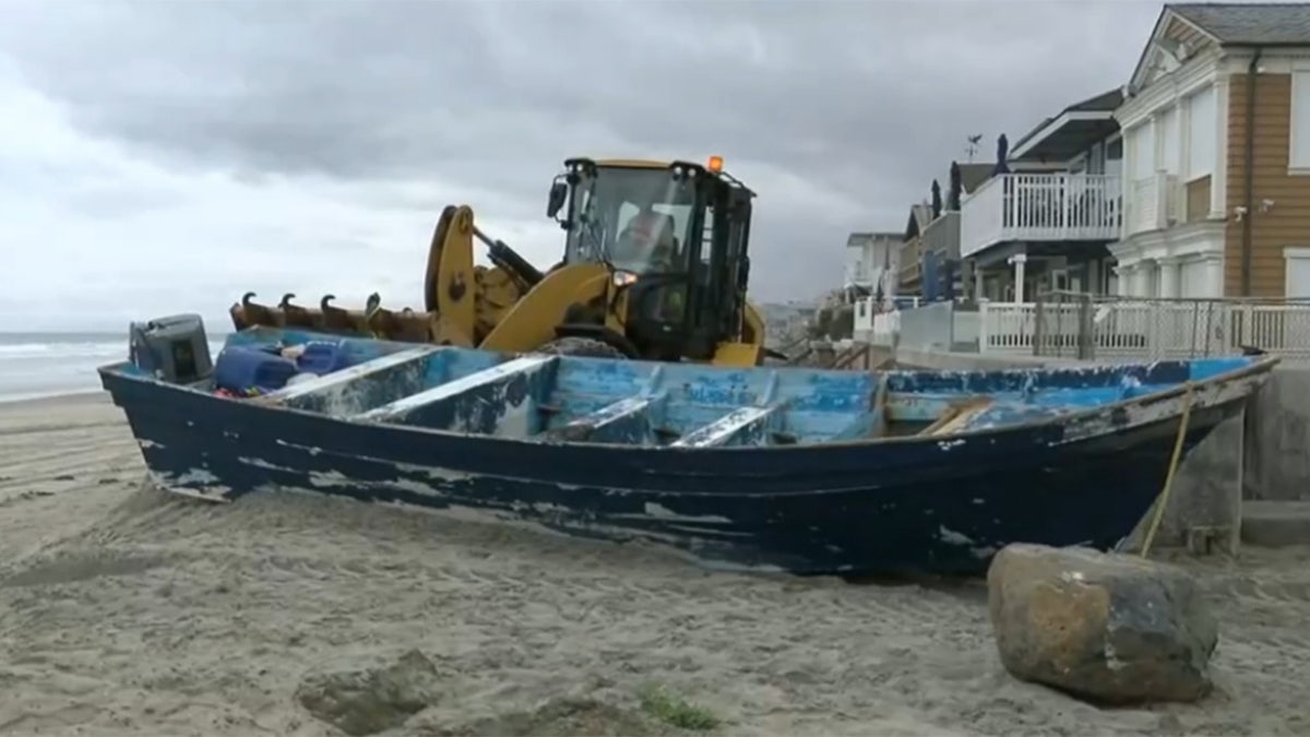 Capsized boat in California
