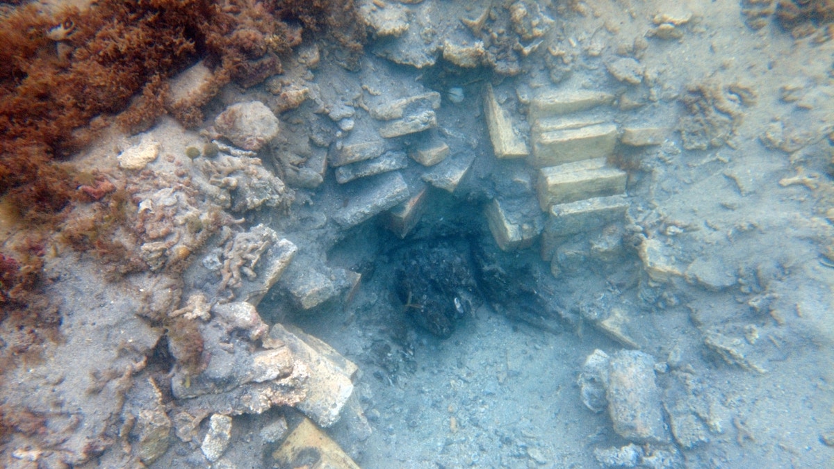 Slave ship on ocean floor