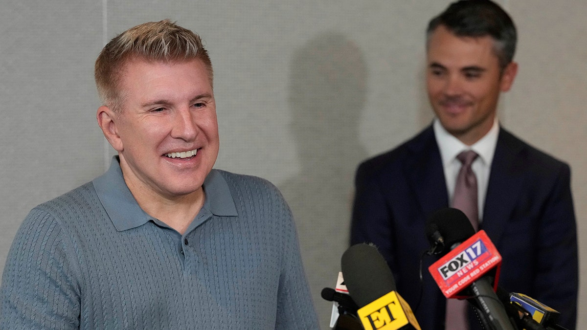 TV personality Todd Chrisley speaks to the public after Trump pardons him and Julie Chrisley.